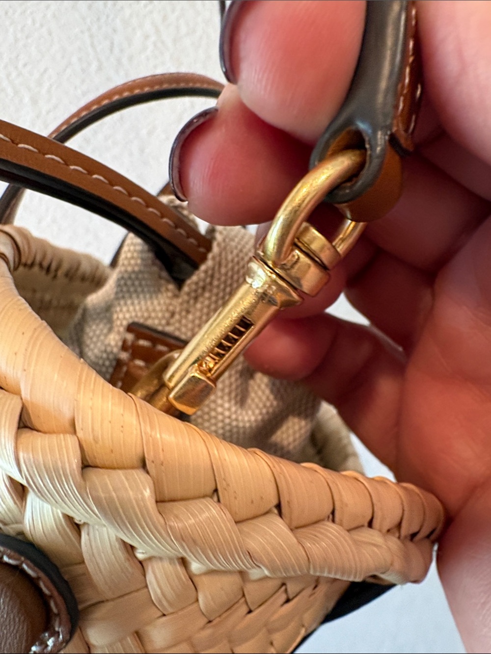 Tory Burch Natural Woven Straw Tote with Brown Leather Trim - Picture 5 of 12